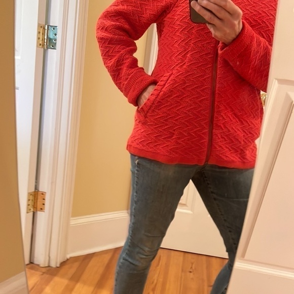 Lucky brand 🔥SALE 🔥orange sweater jacket - Picture 2 of 8